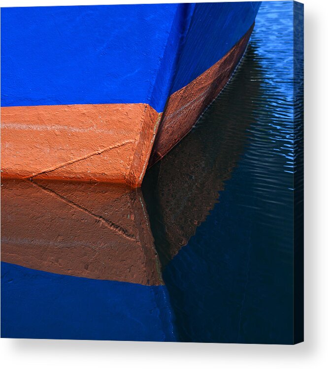 Blue Acrylic Print featuring the photograph Blue Hull by Carol Leigh
