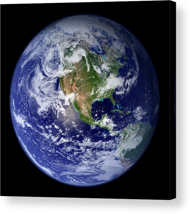Earth Acrylic Print featuring the photograph Blue Marble Image Of Earth (2010) by Nasa Earth Observatory/science Photo Library