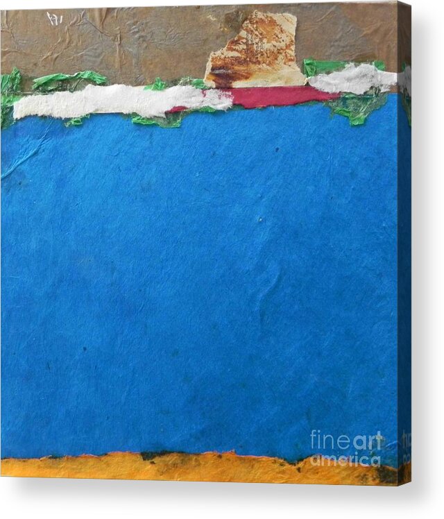 Abstract Acrylic Print featuring the mixed media Blue by Patricia Tierney