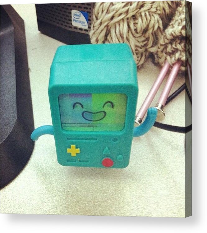  Acrylic Print featuring the photograph Bmo Is My New Desk Buddy ❤️ by Mary Wilkinson