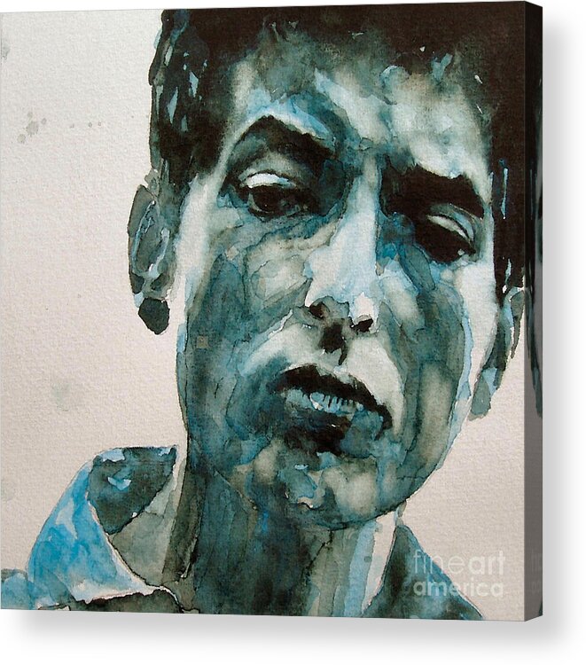 Bob Dylan Acrylic Print featuring the painting Bob Dylan by Paul Lovering