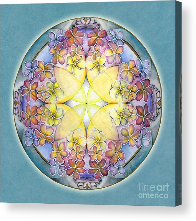 Mandala Art Acrylic Print featuring the painting Breath of Life Mandala by Jo Thomas Blaine