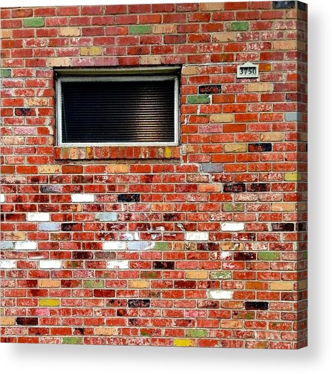 Windows_aroundtheworld Acrylic Print featuring the photograph Brick And Window by Julie Gebhardt