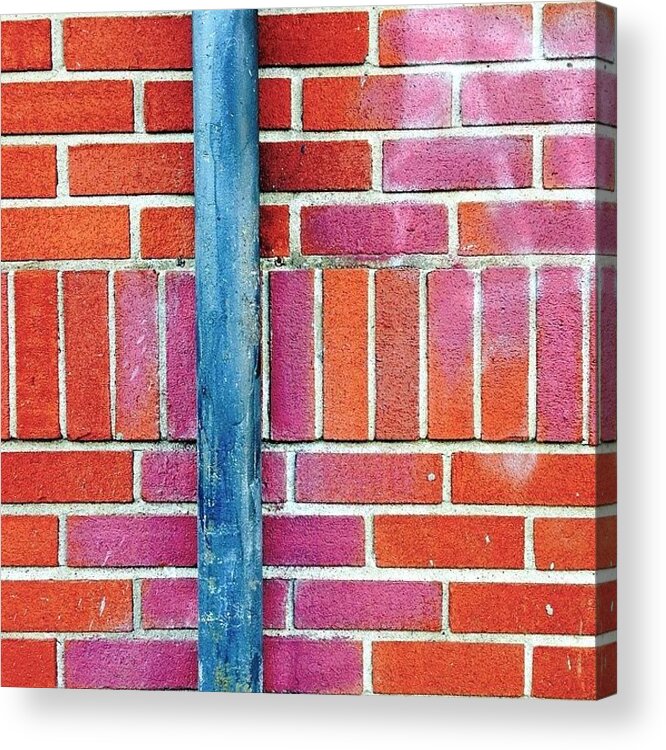 Putridpipes Acrylic Print featuring the photograph Brick And Pipe by Julie Gebhardt