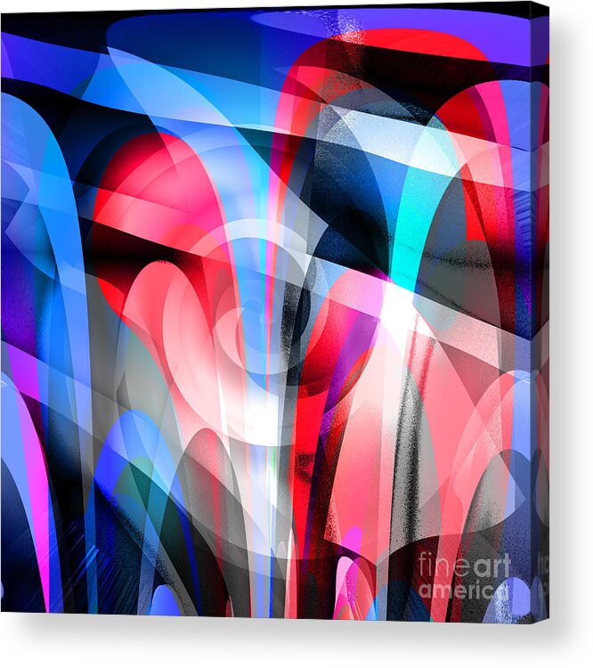 Abstract Acrylic Print featuring the digital art Broken Heart by Ashantaey Sunny-Fay