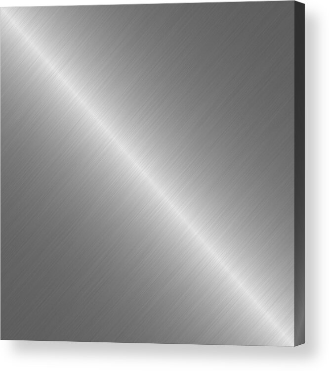 Brushed Acrylic Print featuring the digital art Brushed steel metal texture 1 by REDlightIMAGE