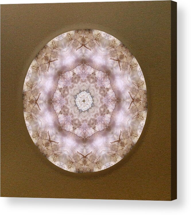 Auralite 23 Crystal Acrylic Print featuring the mixed media Buddha Blessing by Alicia Kent