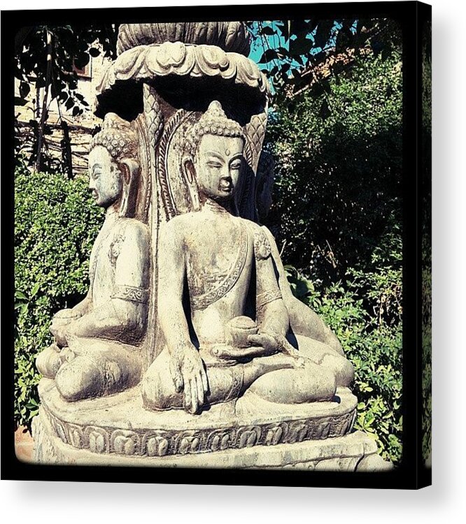 Beautiful Acrylic Print featuring the photograph Buddha Park by Raimond Klavins