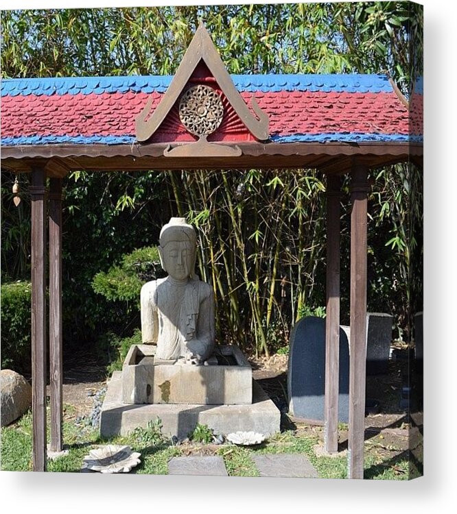 Hollywoodforevercemetery Acrylic Print featuring the photograph Buddhist ~ Hollywood Forever Cemetery by Gia Marie Houck