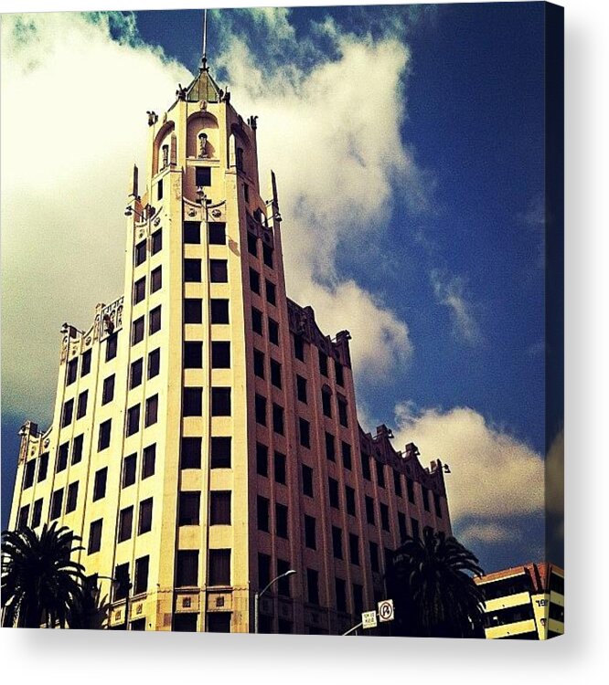 Building Acrylic Print featuring the photograph #building #architecture #clouds #sky by Erin Pad