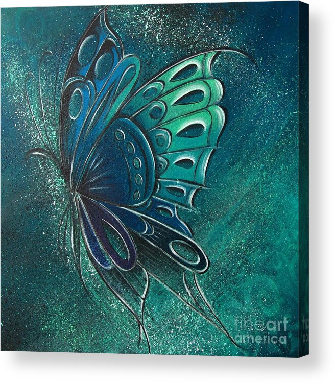 Reina Acrylic Print featuring the painting Butterfly 2 by Reina Cottier