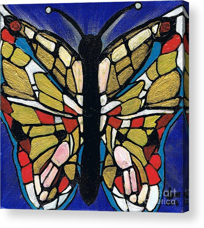 Butterfly Acrylic Print featuring the painting Butterfly by Karen Jane Jones