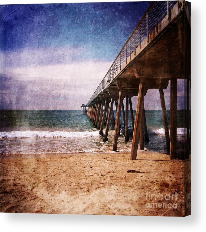 California Acrylic Print featuring the photograph California Pacific Ocean Pier by Phil Perkins