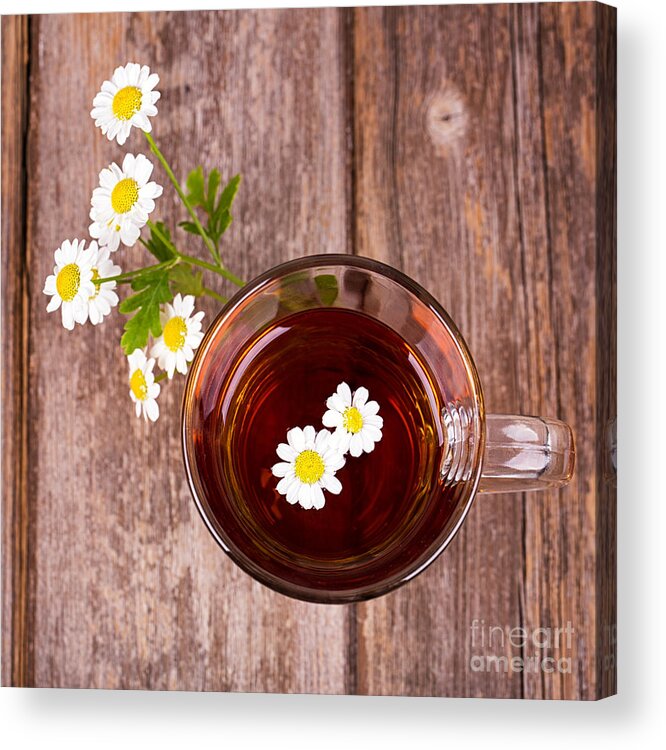 Aromatherapy Acrylic Print featuring the photograph Camomile tea by Jane Rix