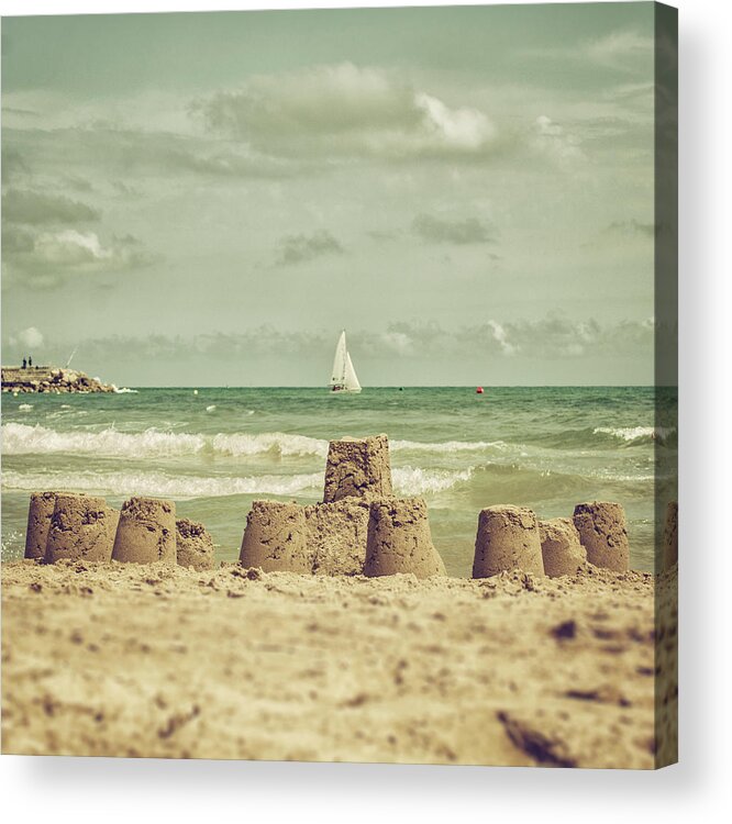 Tranquility Acrylic Print featuring the photograph Castle And Sails by Copyright Alex Arnaoudov