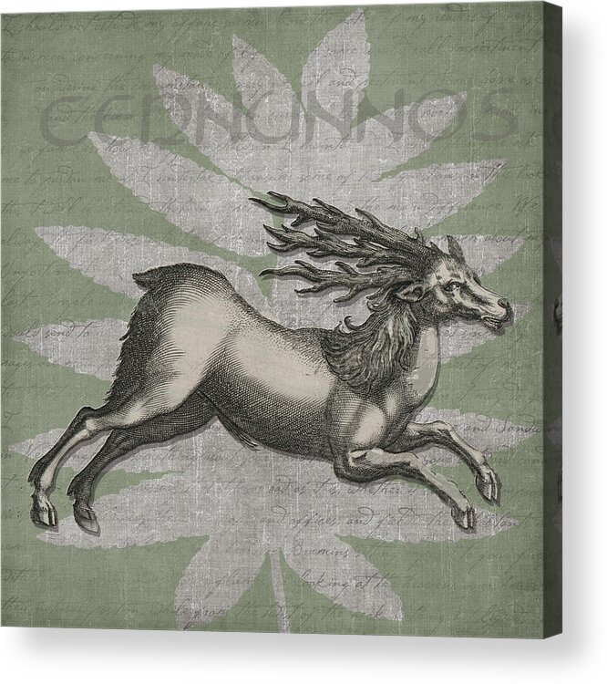 Fantasy Acrylic Print featuring the digital art Cernunnos Lord of the Wild Things by Kandy Hurley