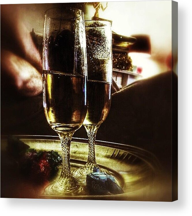 Christmas2014 Acrylic Print featuring the photograph Champers 'hic' #christmas by Abbie Shores