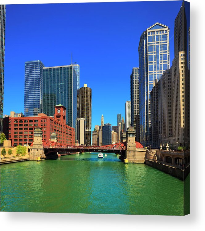 Apartment Acrylic Print featuring the photograph Chicago Financial District by Pawel.gaul