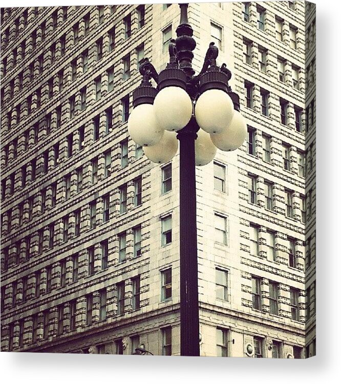 Chicago Acrylic Print featuring the photograph Chicago Lamp Post by Jill Tuinier