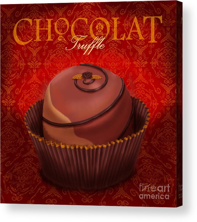 Chocolate Acrylic Print featuring the mixed media Chocolate Truffle by Shari Warren