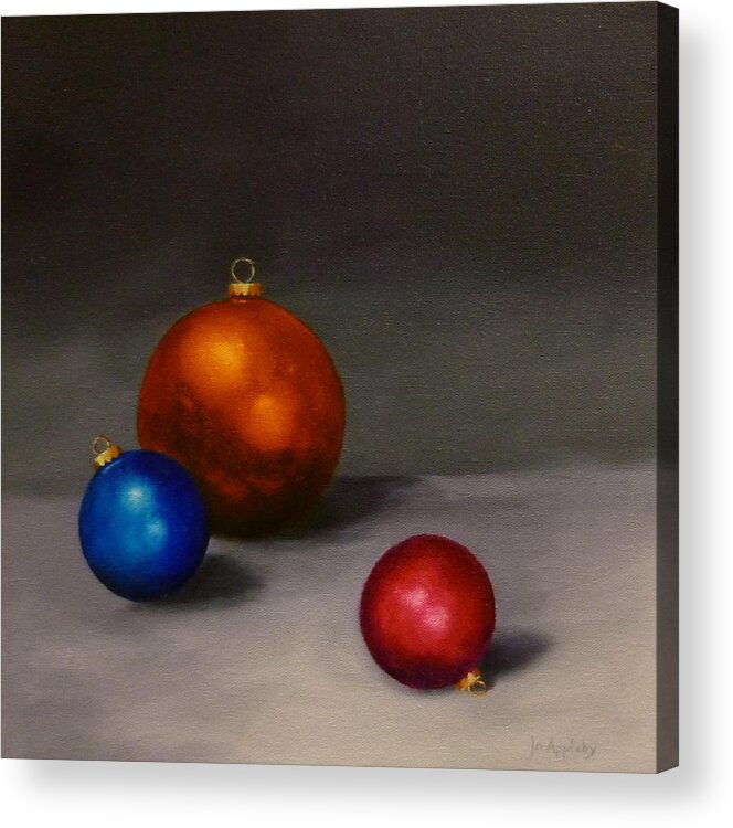 Christmas Acrylic Print featuring the painting Christmas Glow by Jo Appleby