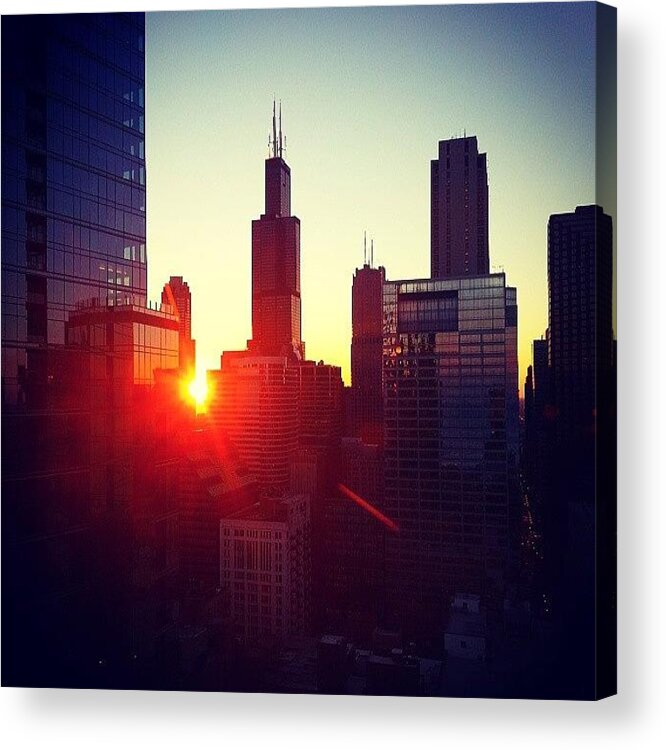  Acrylic Print featuring the photograph City Sunset by Jill Tuinier