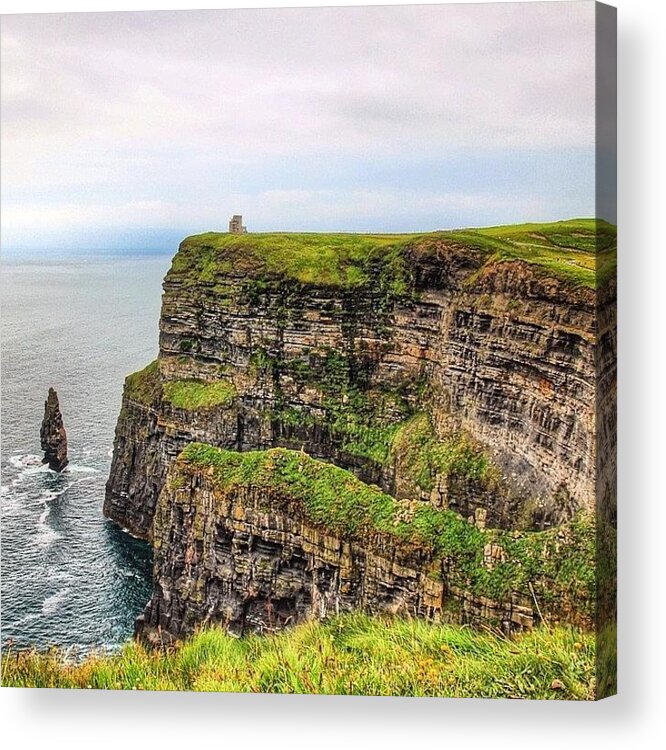Europe Acrylic Print featuring the photograph #cliffsofmoher #ireland #landscape by Luisa Azzolini