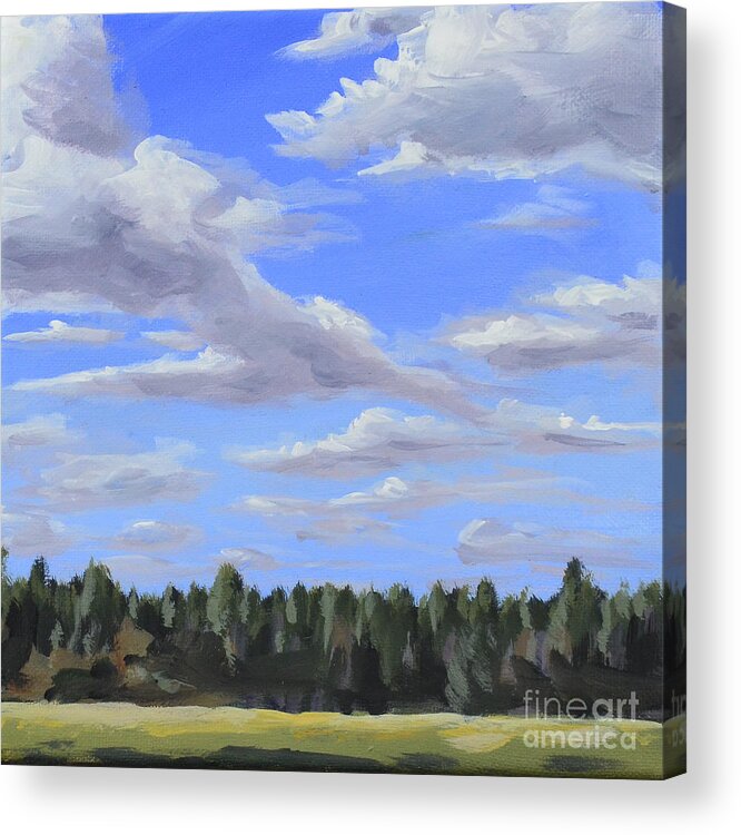 Cloudtrail Acrylic Print featuring the painting Cloudtrail by Ric Nagualero