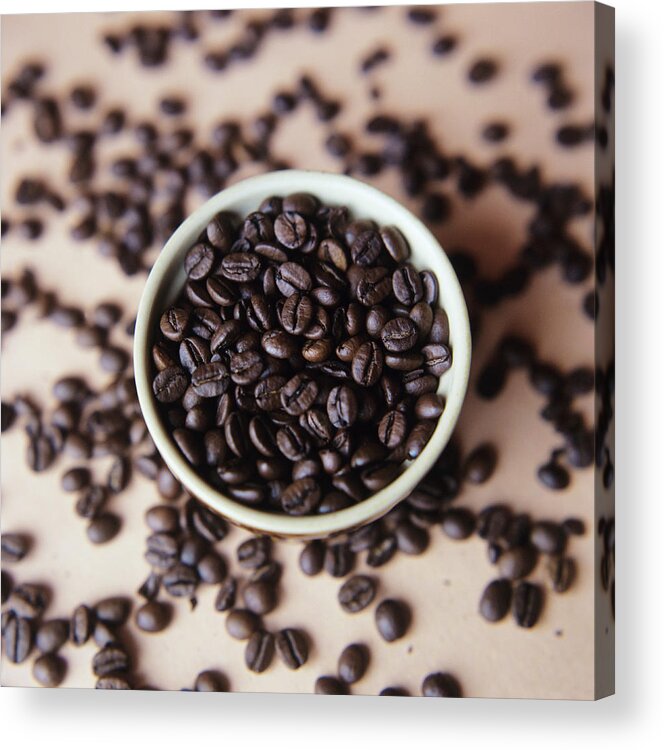 Caffeine Acrylic Print featuring the photograph Coffee Beans by Cristina Pedrazzini/science Photo Library
