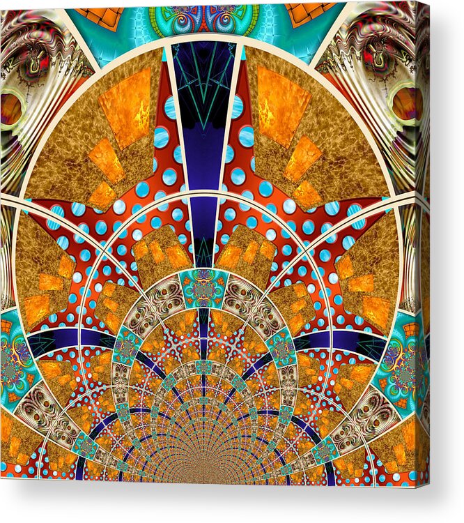 Kaleidoscope Acrylic Print featuring the digital art Collective 01 of 26 by Wendy J St Christopher