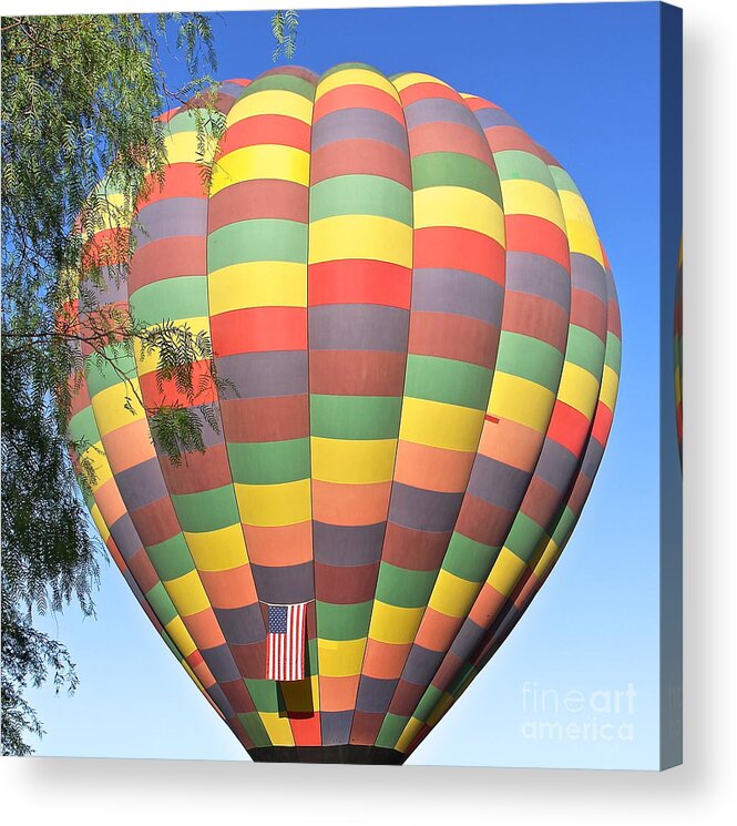 Hot Air Balloons Acrylic Print featuring the photograph Colors of America by Suzanne Oesterling
