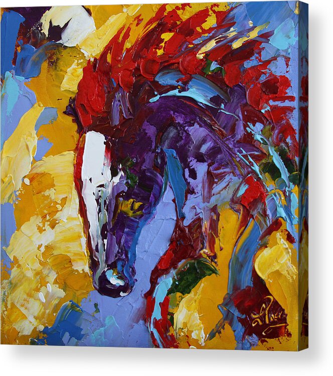 Horse Paintings Acrylic Print featuring the painting Colors of Sunrise by Laurie Pace