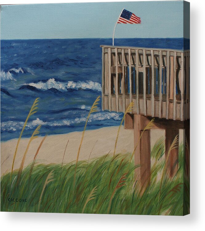 Coastal Acrylic Print featuring the painting Colors on the Breeze by Jill Ciccone Pike