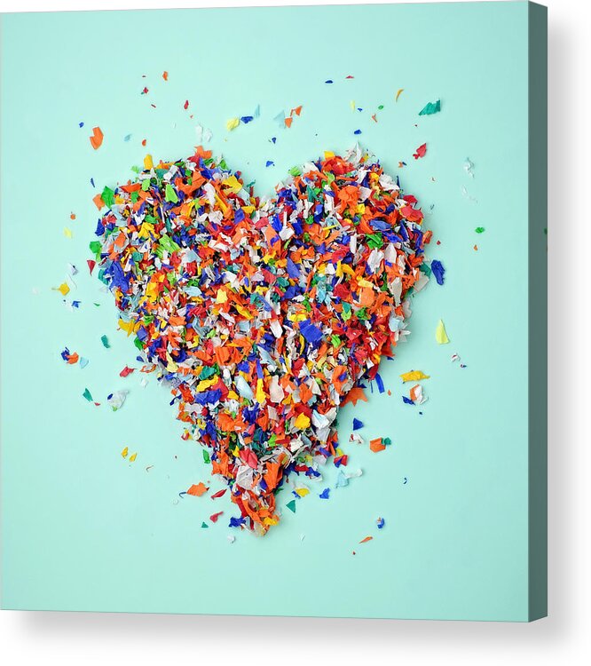 Celebration Acrylic Print featuring the photograph Confetti Heart by Juj Winn