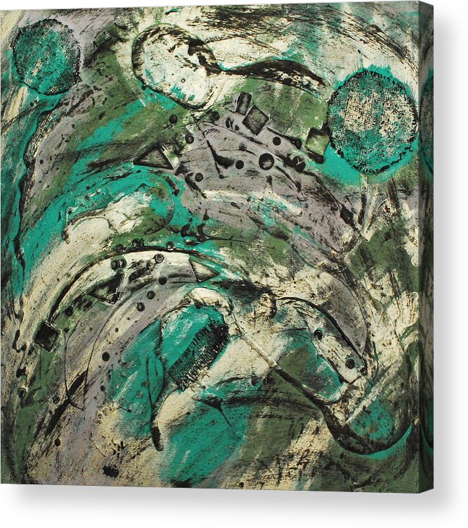 Contemporary Acrylic Print featuring the painting Cool Breeze by Cleaster Cotton