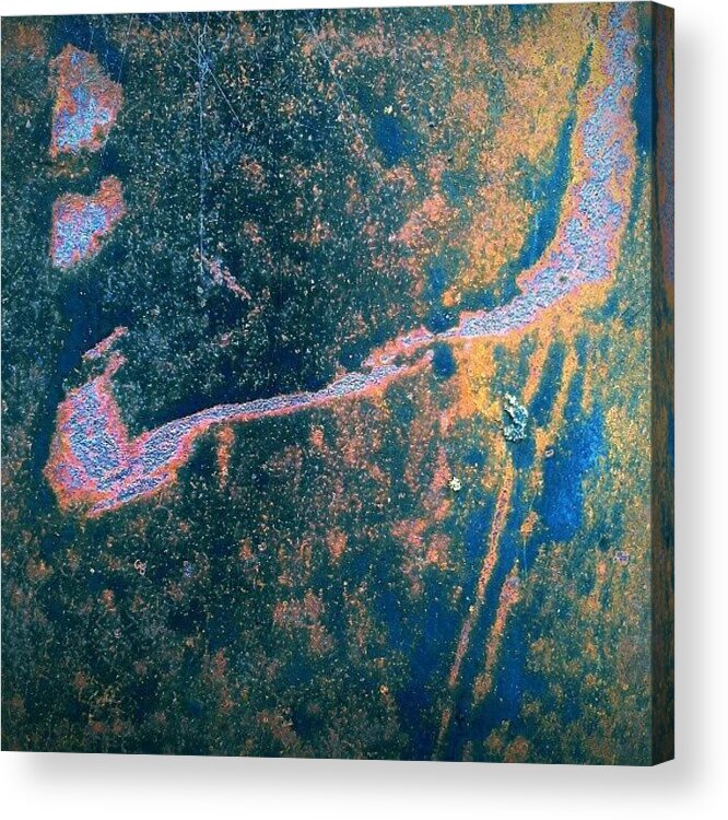 Blue Acrylic Print featuring the photograph Corrosion Of by CML Brown