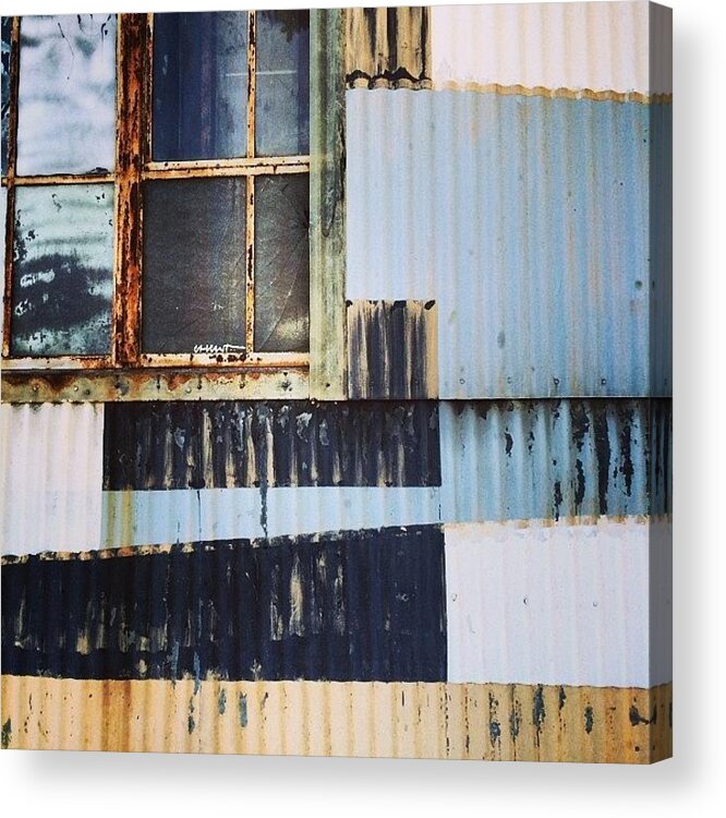 Facade Acrylic Print featuring the photograph Corrugated II by Tom Parrette