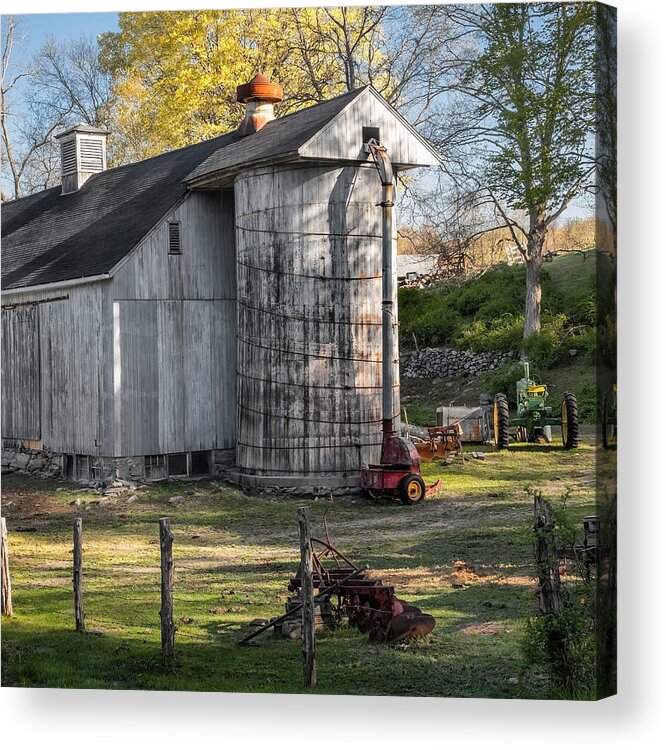 Barns And Farms Acrylic Print featuring the photograph The Barnyard Square by Bill Wakeley