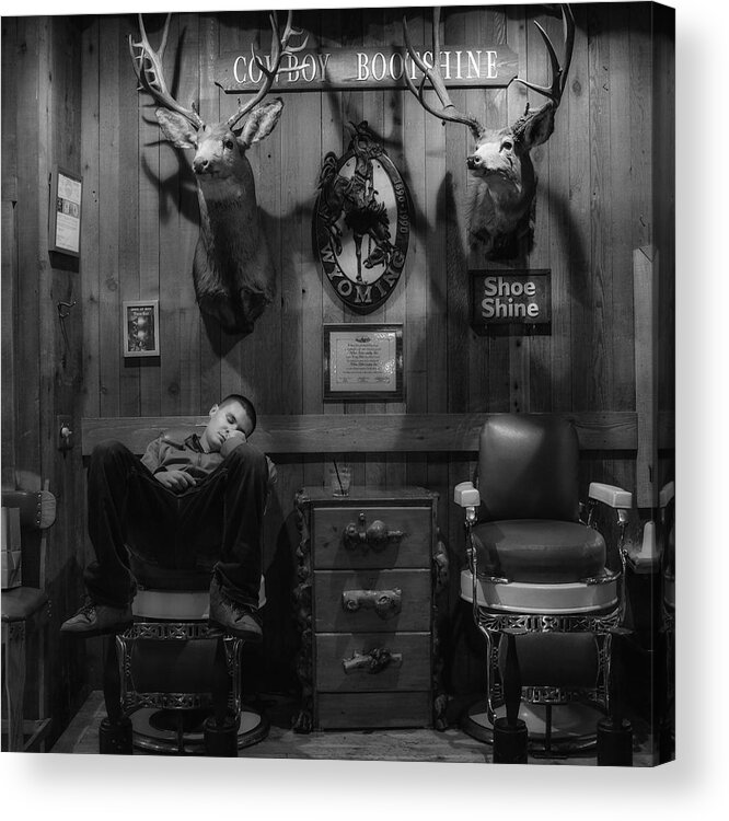 Cowboy Acrylic Print featuring the photograph Cowboy Bootshine by Ron White