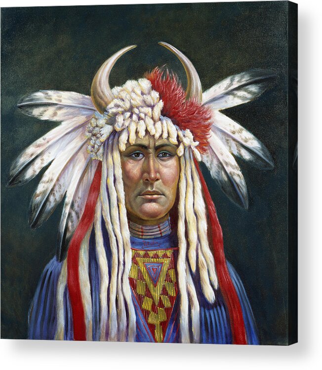 Crazy Horse Acrylic Print featuring the painting Crazy Horse by Gregory Perillo
