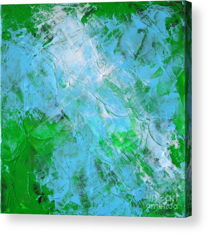 Abstract Painting Paintings Acrylic Print featuring the painting Crystal Cave by Belinda Capol