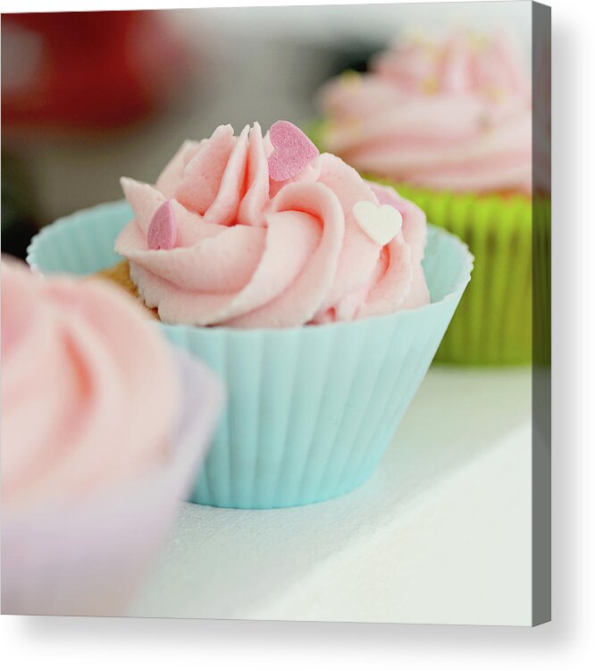 Unhealthy Eating Acrylic Print featuring the photograph Cupcakes by Dhmig Photography