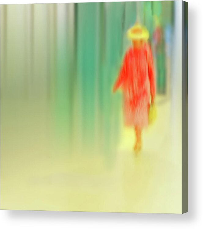 Creative Edit Acrylic Print featuring the photograph Dame In Rot by Anette Ohlendorf