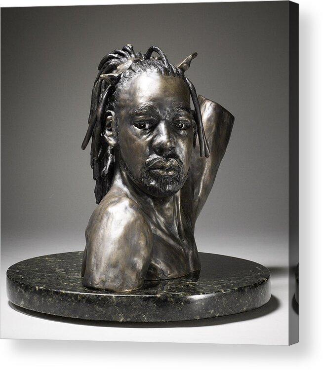 Original Figurative Sculpture Acrylic Print featuring the sculpture Danseur Royal by Eduardo Gomez
