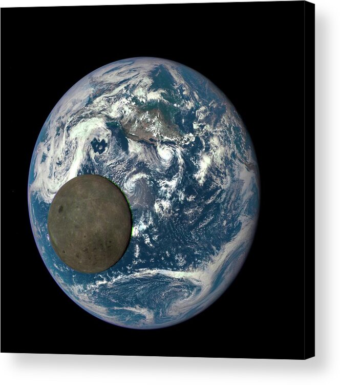 Moon Acrylic Print featuring the photograph Dark Side Of The Moon by Nasa/ Dscovr Epic Team