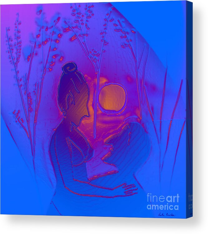 Sun Rise Painting Acrylic Print featuring the digital art Dawn by Latha Gokuldas Panicker