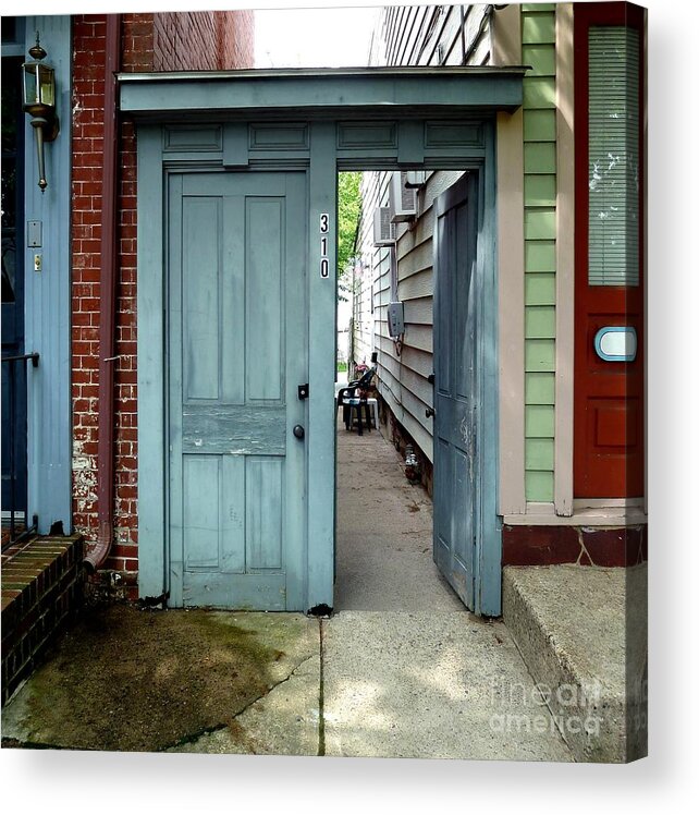 Door Acrylic Print featuring the photograph Doorways of Bordentown Series - Door 2 by Sally Simon