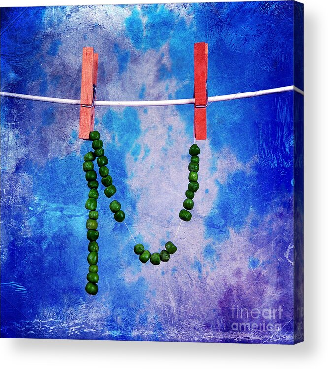 Peas Acrylic Print featuring the photograph Dried Peas by Randi Grace Nilsberg
