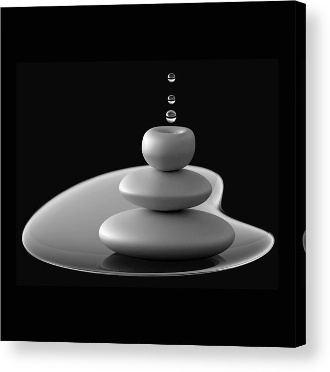 Abstract Acrylic Print featuring the photograph Drops Composition by Antonyus Bunjamin (abe)