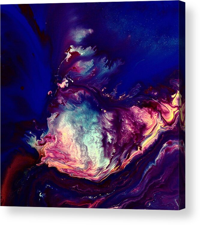 Dust Acrylic Print featuring the painting Dust Wave - Temporary Abstract Art by kredart by Serg Wiaderny